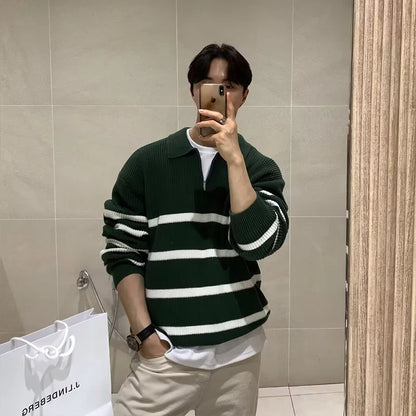 Men’s Patchwork Knit Sweater