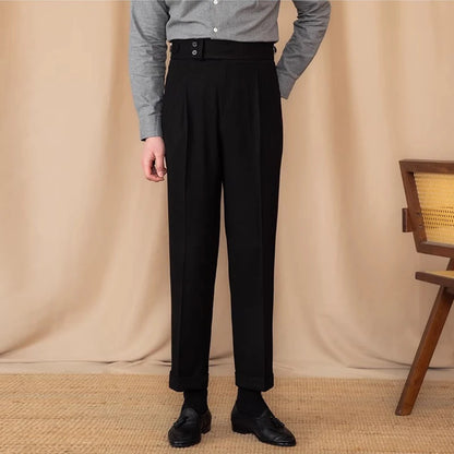 Men’s Light Luxury Draped Suit Pants