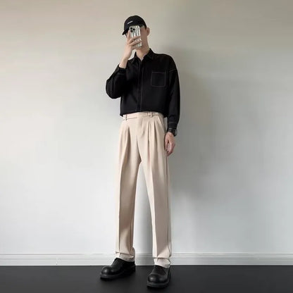 Men’s Draped Baggy Suit Pants