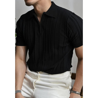 Men’s Zipper Polo Shirt