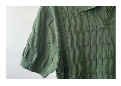 Men’s Knitted Jacquard Polo