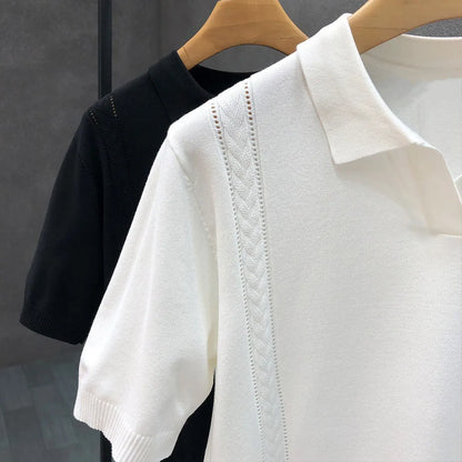 Men’s Knit V-Neck Polo