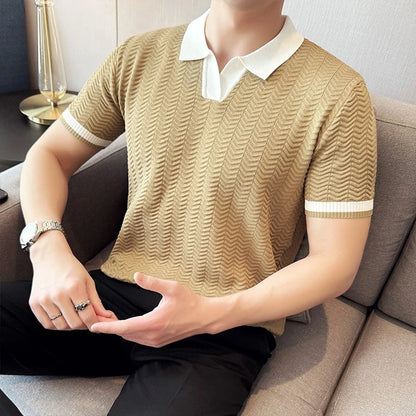Men’s Hollow-Out Polo Shirt