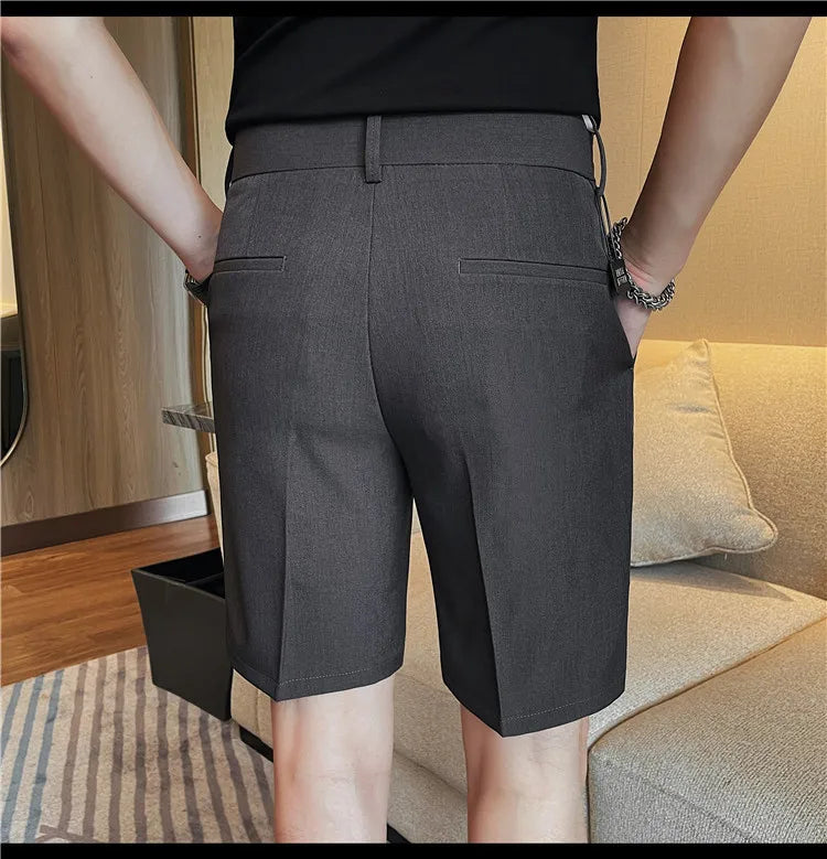 Men’s Slim-Fit Suit Shorts