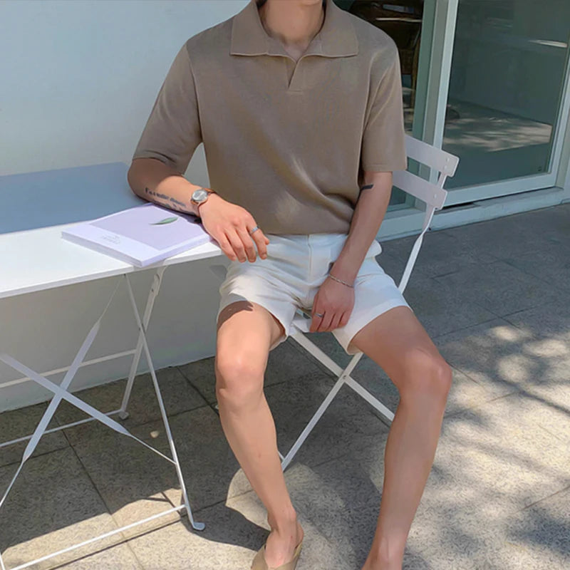 Men’s Light Luxury V-Neck Polo