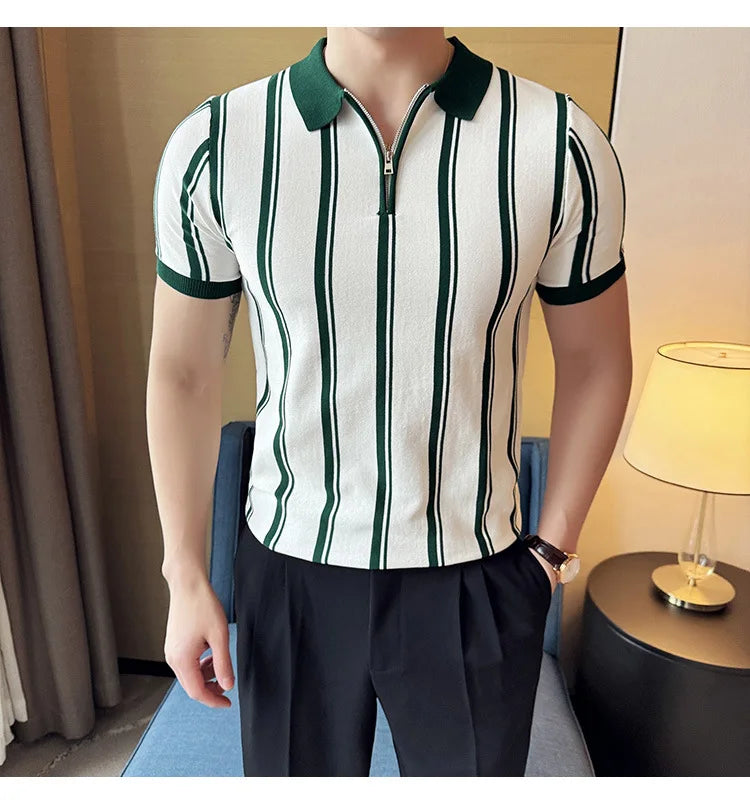 Men’s Slim-Fit Knitted Polo