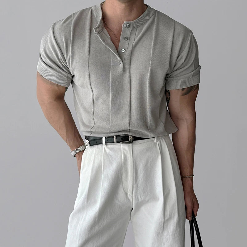 Men’s Henry Collar T-Shirt