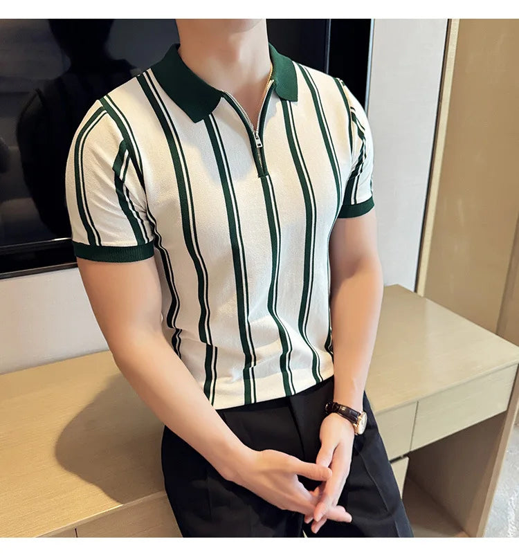 Men’s Slim-Fit Knitted Polo
