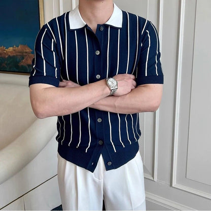 Men’s Knitted Cardigan Polo