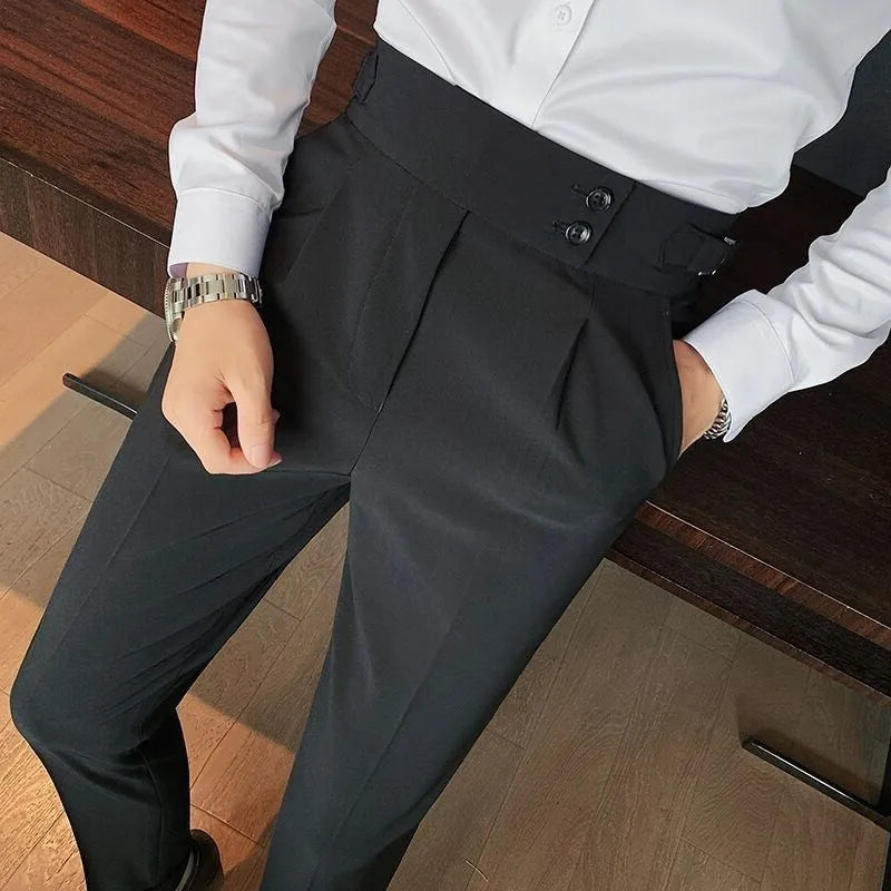 Men’s Cropped Suit Pants