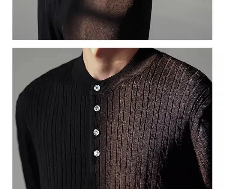 Men’s Henry Collar Knit T-Shirt