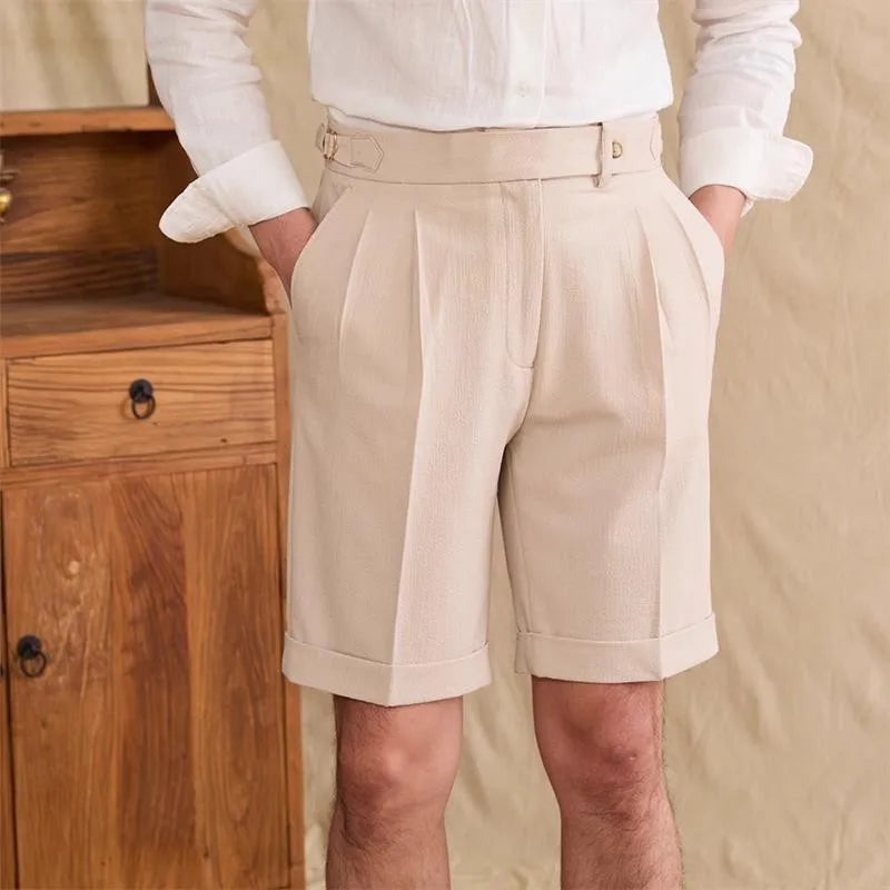 Men’s Slim-Fit Suit Shorts