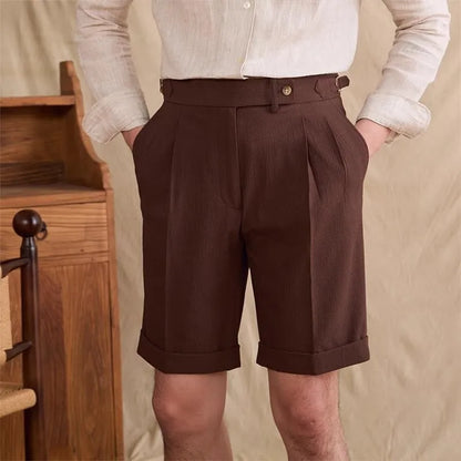 Men’s Slim-Fit Suit Shorts