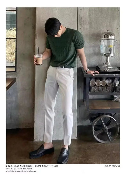 Men’s Jacquard Knit T-Shirt