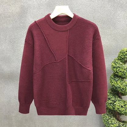 Men’s Patchwork Knit Sweater
