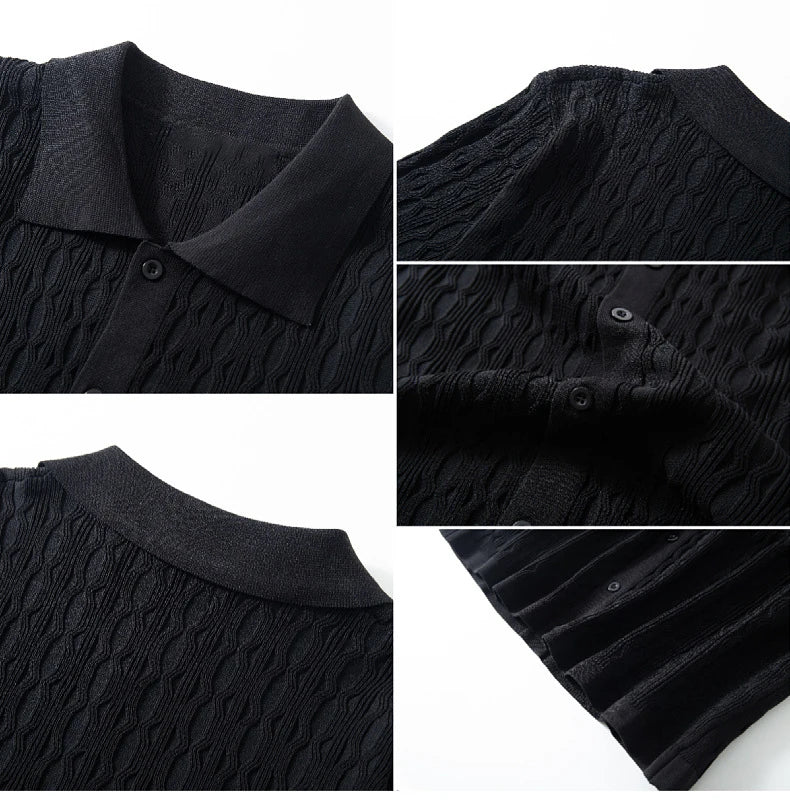 Men’s Textured Knit Polo