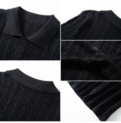 Men’s Textured Knit Polo