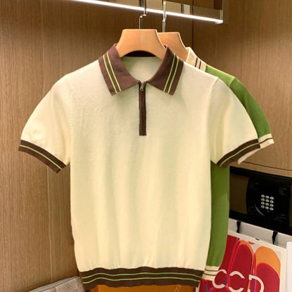 Men’s Knit Zipper Polo